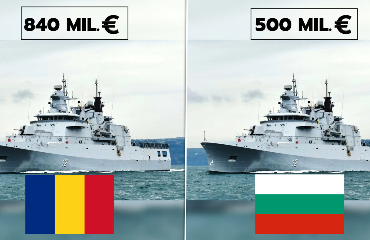 România și Bulgaria cumpără aceleași corvete de la același producător. Bulgarii dau mai puțin cu 340 de milioane de euro. Care este explicația